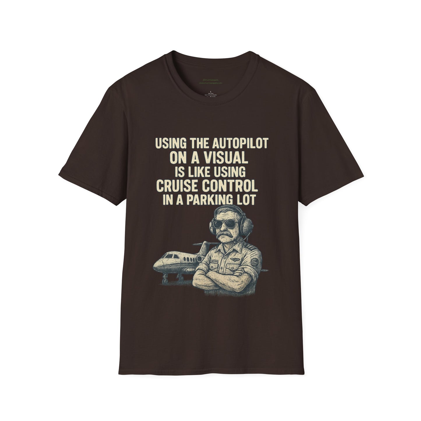 Using The Autopilot on A Visual Aviation T-Shirt