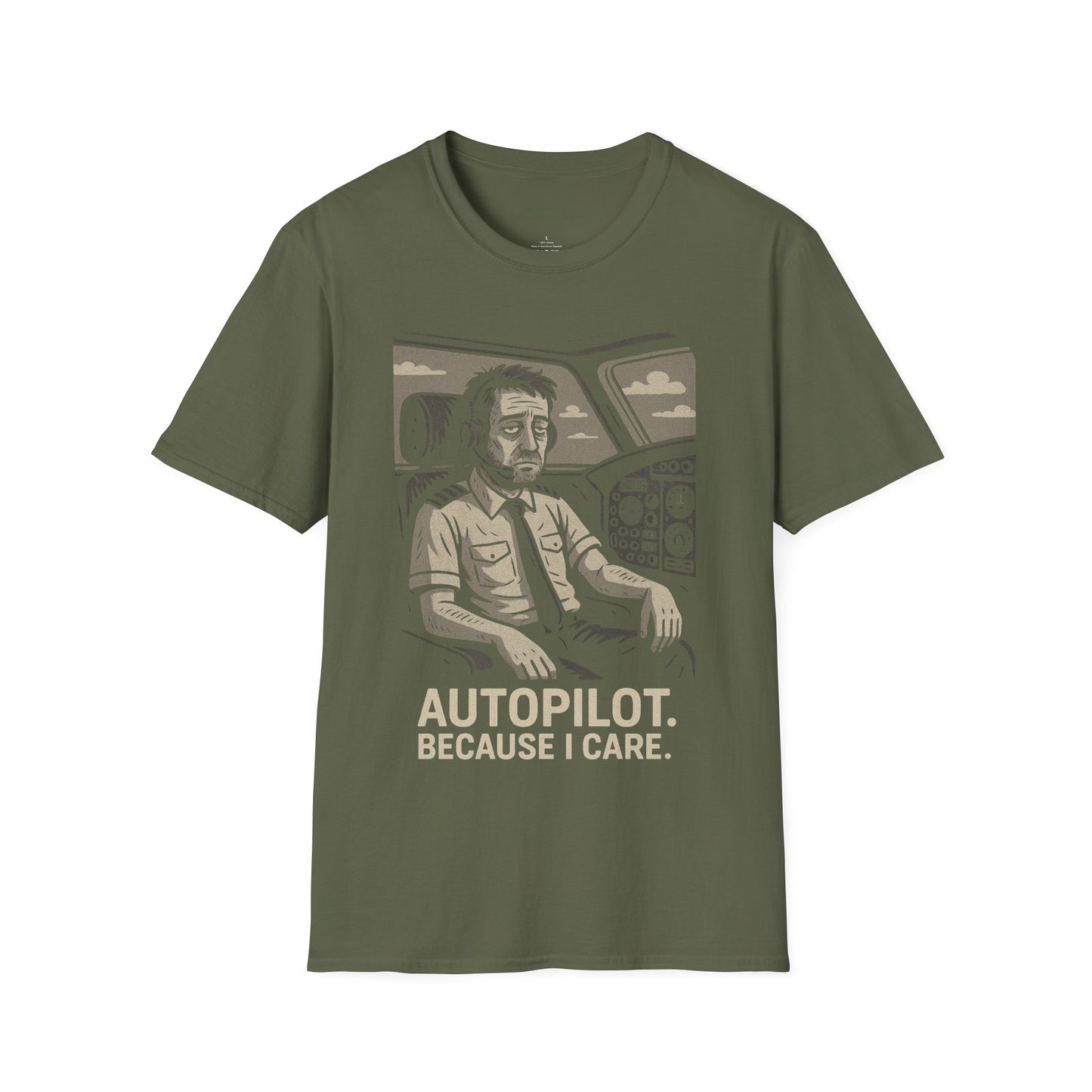 Autopilot, Because I Care Aviation T-Shirt