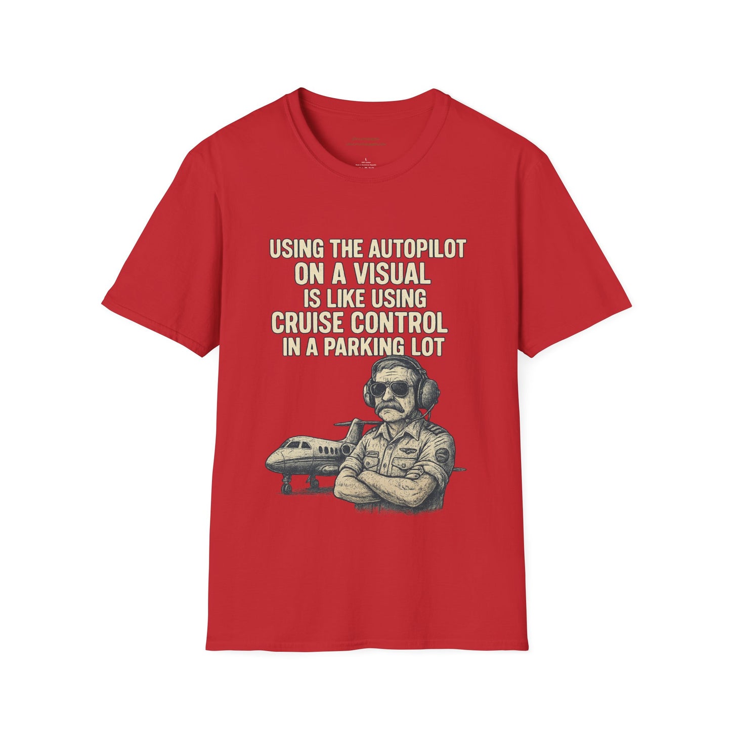 Using The Autopilot on A Visual Aviation T-Shirt