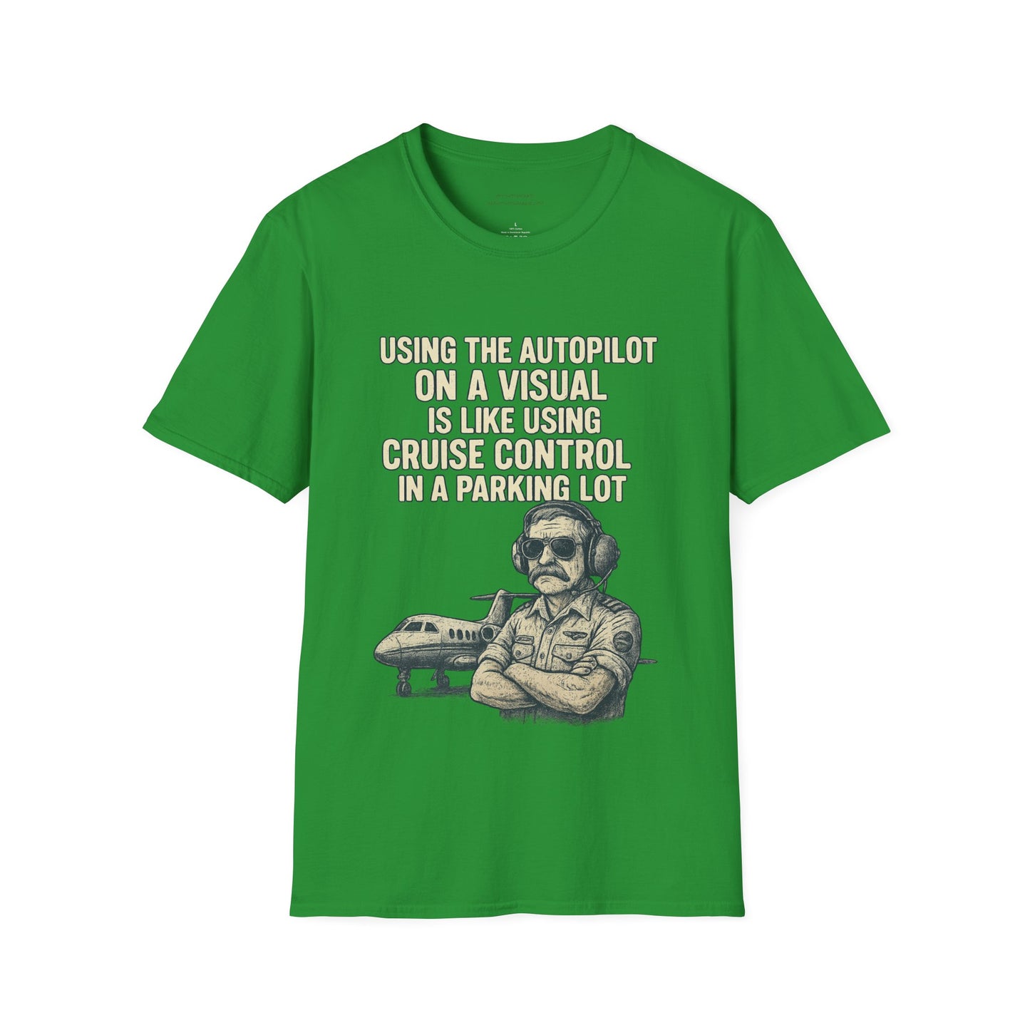 Using The Autopilot on A Visual Aviation T-Shirt