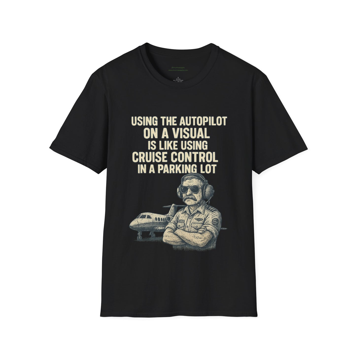 Using The Autopilot on A Visual Aviation T-Shirt