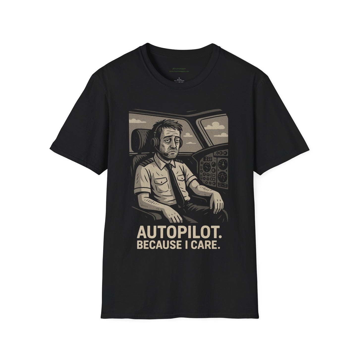Autopilot, Because I Care Aviation T-Shirt