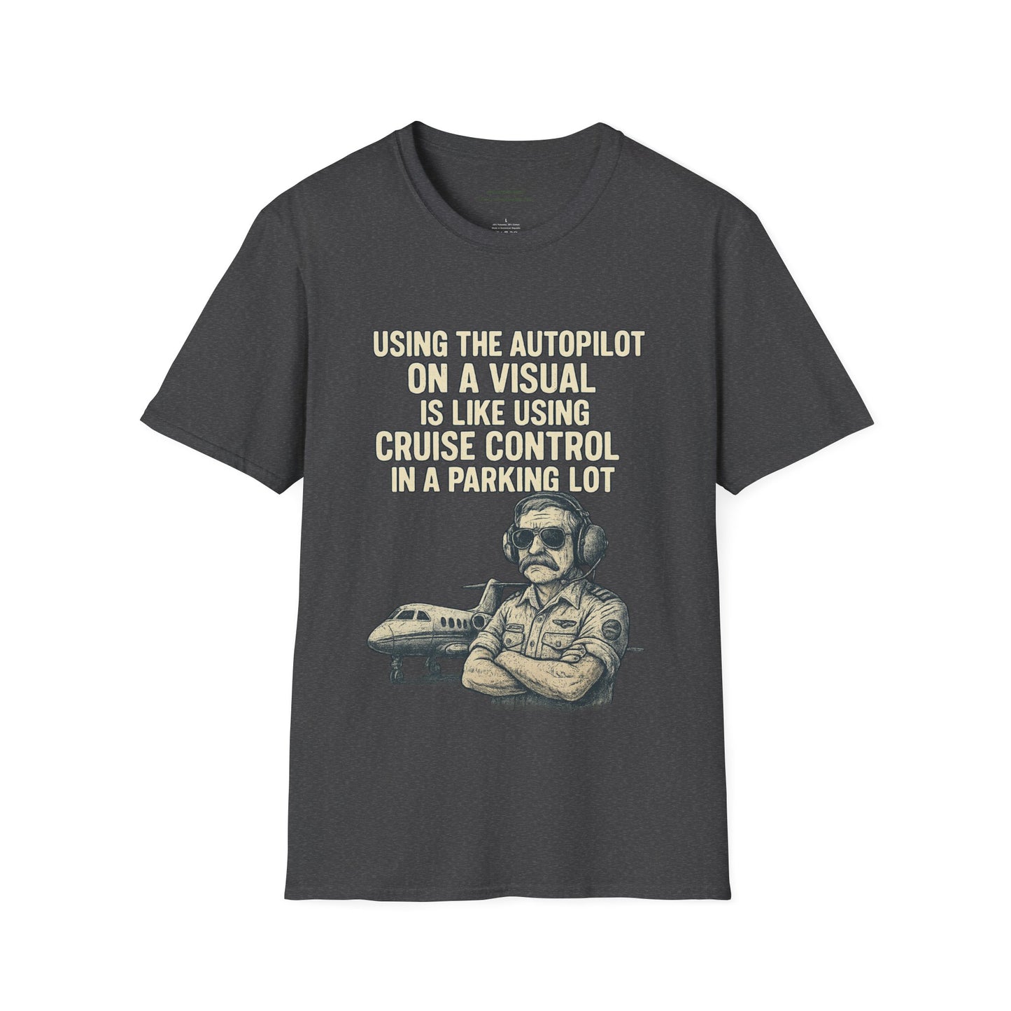 Using The Autopilot on A Visual Aviation T-Shirt
