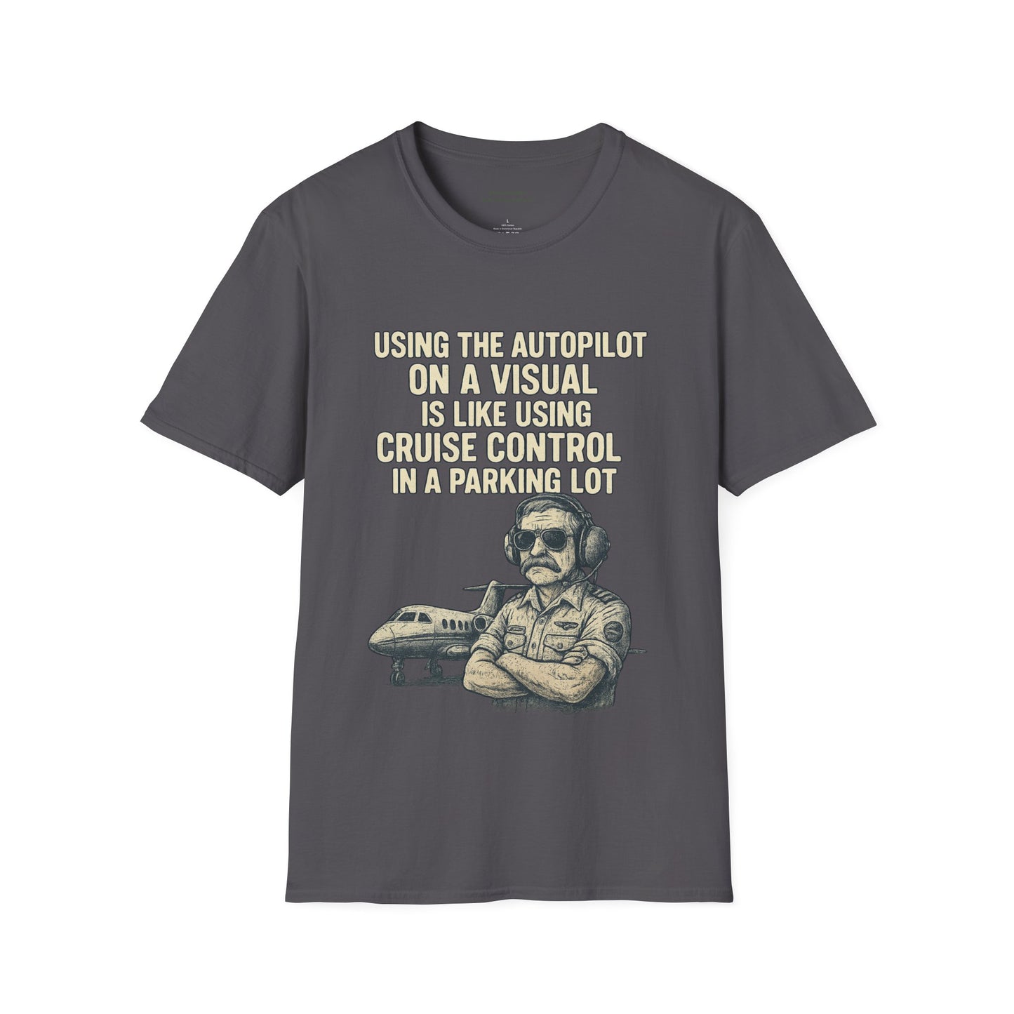 Using The Autopilot on A Visual Aviation T-Shirt
