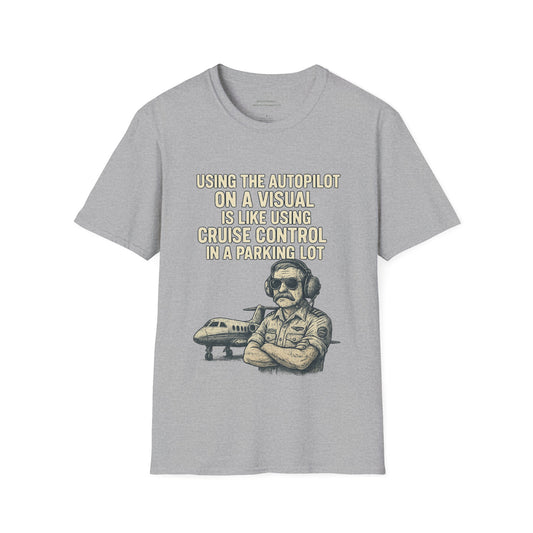 Using The Autopilot on A Visual Aviation T-Shirt